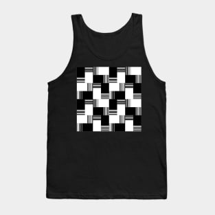 Black and White Rainbow Tiles Tank Top